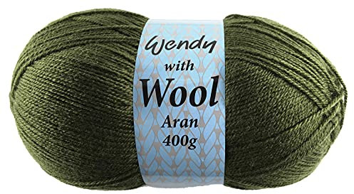 Wendy with Wool Aran 20% Wool 400g Pine (Green) 5519