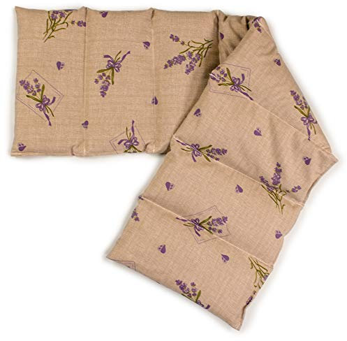 Cuscino con semi di ribes, 75x20cm. Cuscino termico con 8 compartimenti, per la schiena, il ventre e molto altro. Terapia caldo e freddo (Fiore romantico)