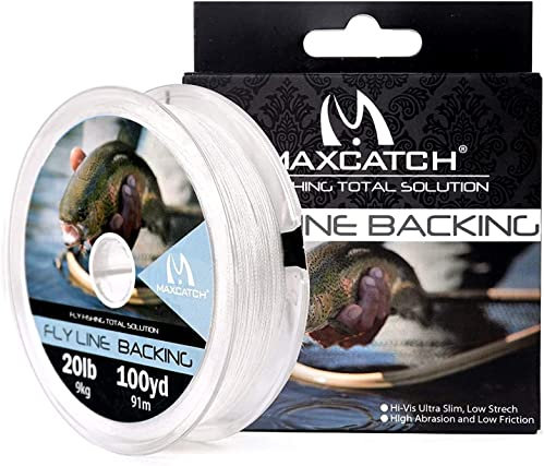 MAXIMUMCATCH Fliegenfischen Backing Fliegenfischen geflochtene Nylon Schnüre 20/30lb,100/300yards (20lb 300yds(9kg, 274,32m), Weiß)