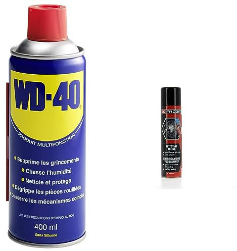WD-40 • Produit Multifonction • Aérosol • Sans Silicone • Non Conducteur • Compatible Plastiques, Caoutchoucs, Tous Métaux & FACOM Nettoyant Freins et Embrayage, Puissant, 400ml