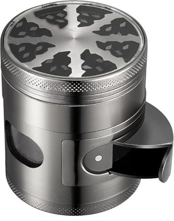 Nikou Manual Herb Grinder, Hand Cranked Spice Grinder Small Portable Zinc Alloy Spice Grinder for Household Kitchen Restaurant