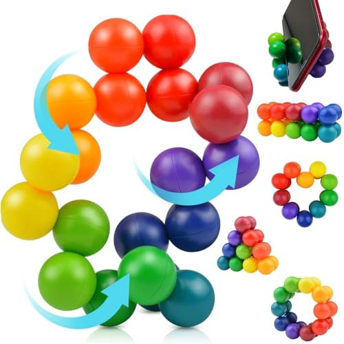 Sensory Fidget Toys for Kids,Rainbow Fidget Variable Ball ADHD Autistic Cool Desk Toys,Traveling Quiet Toys for 3-12 Year Old Age Girls, Boys