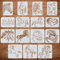 FINGERINSPIRE 15 Teiliges Pferde Malerei Set Schablonen Set 21x29.7 cm Und 30x30 cm Märchenprinz Hengst Schwarzes Pferd Hufeisen Laufendes Pferd Zebra Pferdeherde Pferdepaar Feine Pferdesprühvorlage