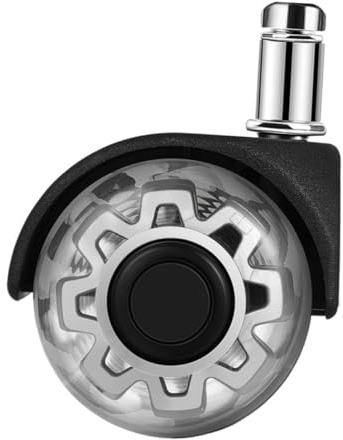 SEWACC De Remplacement Pour Chaises De Bureau Roulettes Silencieuses Et Résistantes Pour Sols Et Tapis Accessoires De Bureau Et Transparent