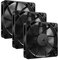 CORSAIR RS120 120mm Ventilateurs PWM – Connexion Daisy-Chain – Faible Bruit – Roulement à Dôme Magnétique – Paquet Triple – Noir
