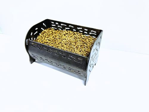 Panier à pellets/granulés bruleur pour cheminée/poele et exterieur haute qualité fabrication robuste 6kg
