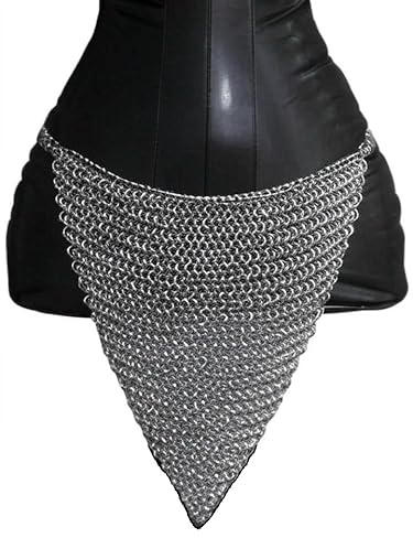 Chainmail Skirt Aluminum Butted Rings Fancy Exotic Sexy & Hot Skirt Mini Skirt Butted Panty Lightweight Carnival & Festival Cosplay Costume Halter Chainmail Bottoms For Women & Girls Adult Size