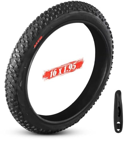 16x1.95 Pneu Vélo sans Chambre à Air |16 1.95 Pneu Bande de Roulement en Caoutchouc | Pression Maximale 300 kPa | Compatible avec Jantes 16 Pouces(1PC)