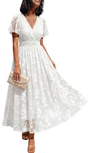 LILLUSORY Women Wrap Maxi Cocktail Formal 2026 Wedding Guest Dress Pockets