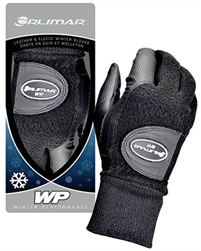 Orlimar Men's Winter Performance Fleece Golf Gloves (Pair), Black, Medium