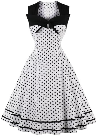 Axoe Femme Robe Vintage Ann 233 E 50 Avec Bandeau 224 Pois Audrey Hepburn Pin