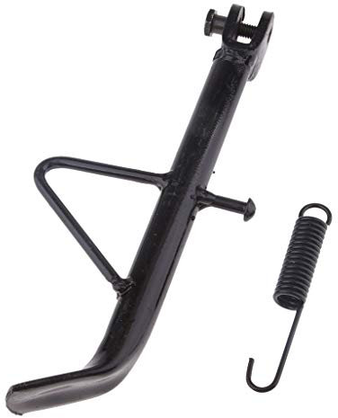 Almencla Soporte Lateral para Motocicleta Montaje de Pie Pata de Pie para Bicicleta, Scooter, Bicicleta Eléctrica, ATV - Negro 20 cm