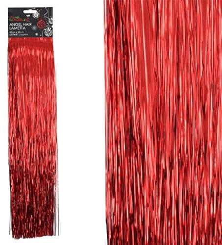 Widdle Wonderland Christmas Lametta Decorative Tinsel Strands Red