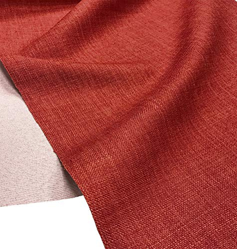 A-Express mjukt slätt linne look tyggardiner väska designer kläder material klädtillverkning klädsel 145 cm bred – 1 meter 100 cm x 145 cm mörkröd