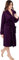 NY Threads Luxury Women’s Dressing Gown Super Soft Fleece Bath Robe Cozy Shawl Collar Loungewear and Nightwear, X-Large, Plum