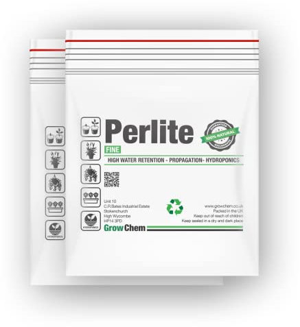 Grow Chem Perlite for Plants 10L (2x5L) Medium 2–5mm- Indoor/Outdoor Plants