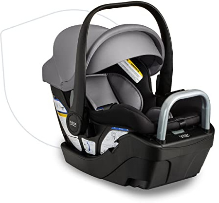 Britax Willow S Infant Car Seat with Alpine Base, ClickTight Technology, Rear Facing Car Seat with RightSize System, Graphite Onyx