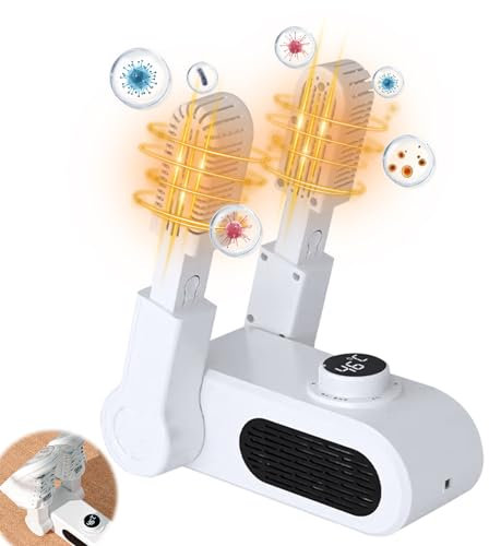 XEERUN Faltbarer Schuhtrockner Elektrisch, Fußwärmer Schuhheizung, Schuhe Stiefeltrockner mit Timer und antibakterieller Funktion, Schuhtrockner Elektrisch für Schuhe Hüte Skischuh