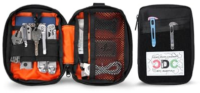 VIPERADE VE32 EDC Pouch With Patch Area, Molle Utility Pocket Organizer for Everyday Carry, Small Multitool Belt Pouch for Men (Black)