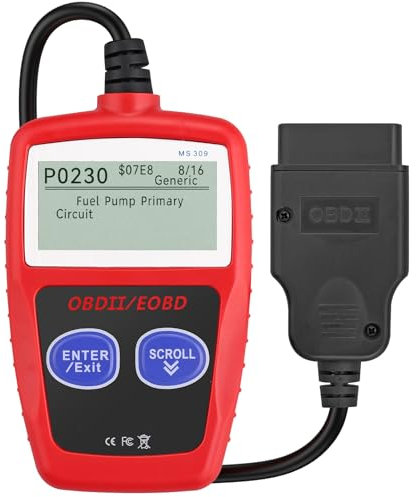 AUTOUTLET Dispositivo Diagnostico OBD2 OBDII Lettura dei Codici Scanner con Definizione DTC,Prontezza I/M e 10 Lingue,Tester Diagnostico per Autoveicoli