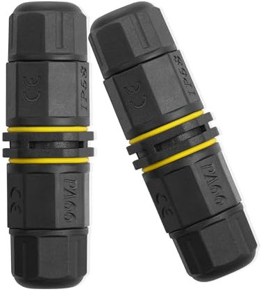 JSADZKJ IP68 Waterproof Electrical Cable Connector Outdoor Waterproof M20 4 Pole Plug Connector Wire Range(Ø3 4.5-10mm) for Outdoor Led Lighting,Street Lamps and Street Landscape Lights 2pcs (4PIN)