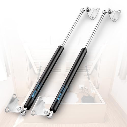 ARANA Muelles Resorte de Gas 508 mm (1112 N/113 kg, tipo-L) con Amortiguador de Gas Hidráulico Brazo – Soporte para Cama de Autocaravana, Camión, Cocina, Ventana de Autocaravana y DIY Caja Pesada