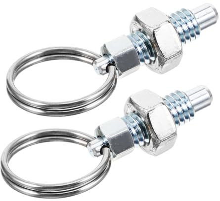 TOKIDNY 2piezas Pasador De Bloqueo Émbolo De Resorte Anillo De Tiro Acero Inoxidable Para Seguridad y Acoplamiento