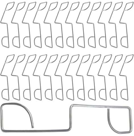 ETUCYNG Stainless Steel Fence Clips, 25 x Fence Wedge Clamps, Rustproof Fence Tensioner for Garden, Sports Fence, Patio and Outdoor Use