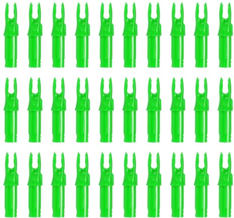 PATIKIL Encoches De Flèches De Tir À l'arc 6.2mm30 Pièces Encoche De Flèche en Plastique De Remplacement pour Chasse Tir À l'arc Arc Classique Arc À PouliesVert