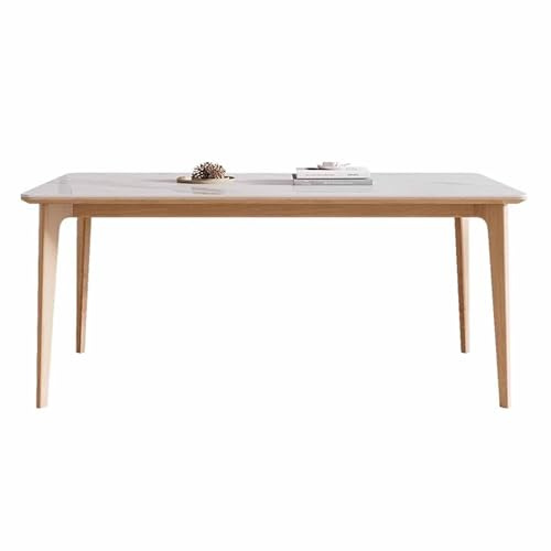 tavolo da pranzo, tavolo da cucina contadina in legno naturale per sala da pranzo, posti a sedere 4-6 persone, superficie resistente al calore, montaggio rapido, altezza 75 cm