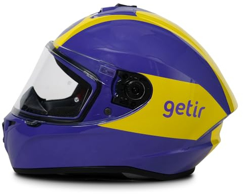 Axxis Draken-S Getir Edition Integralhelm – Violett / Gelb – Größe L (59-60 cm) – Motorradhelm