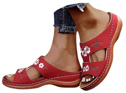 Générique Sandales et Mules pour Femmes - Orthopédiques Chaussons Été Confortable Chausson Bout Ouvert Compensées Plateforme Pantoufles De Plage Et Claquettes De Pniscie