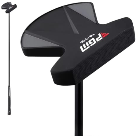 Golf Mallet Putter Zero Torque Stable Big Head Forged Aluminum with Ball Pick for Right Hand Men Women Golf Club (Black)