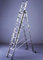 SCALA TELESCOPICA A SFILO IN ALLUMINIO 21 GRADINI H 202 - 516 CM APPOGGIO O CAVALLETTO