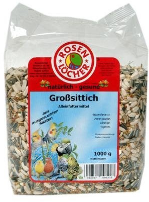 Mühlan 5X Großsittichfutter 1000g, wertvolle Saaten, Vogelfutter