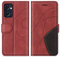 KKEIKO Funda para OPPO Find X5 Lite 5G, Billetera Carcasa de PU Cuero para OPPO Find X5 Lite 5G, Anti Golpes Magnético Funda con Ranura para Tarjeta, Rojo