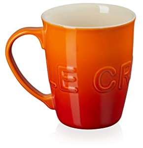 Le Creuset Stoneware 20 oz Extra-Large Logo Coffee Mug, Flame