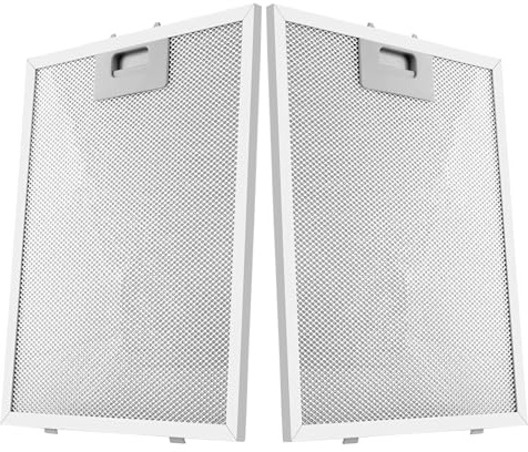 Extractor Fan Filters,2 Pieces Cooker Hood Filter,Extractor Hood Filters,Kitchen Extractor Fan Filter,Kitchen Hood Filters,Universal 5-Layer Aluminum Filter Range Hood Accessories,320x260 mm