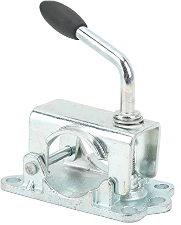 ChengyuWei Supporto per Ruota per rimorchio in Ferro zincato con Morsetto pressofuso Martinetto per la Regolazione dell'altezza, Diviso per comodità, Adatto per Tubi con Diametro di 48 mm e
