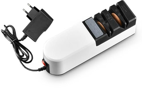 Messerschärfer Elektrisch Knife Sharpener, 5 in 1 Messerschleifer Messer Schärfen, Profi Grob Schlerfen Scherenschleifer, Elektrischer Messerschärfer für Küchenmesser Scheren Obstmesser