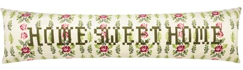 furn. Feeoni Home Sweet Home Velvet Draught Excluder Case, Willow Green