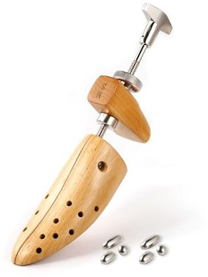 Esvioniq 2-way Wooden Shoe Stretcher for Adjusting Shoe Width and Length for Men & Women Shoes,Shoe Expander Sturdy Metal Parts (1-Pack, Women's Medium (UK 6-8))