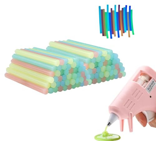 50 Pièces Bâtonnets de Colle Chaude Séchage Rapide,10cm Hot Melt BâTons de Colle, Bâtons de Pistolet à Colle Colorés,Bâtons de Colle Chaude Universels,Colle Chaude Mini Baton,pour Bricolage,Artisanat