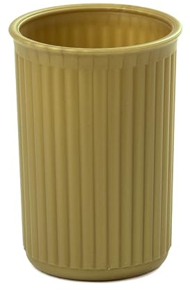 TATAY Vaso Cepillo de Dientes Baño Oro| Plástico Reciclado y Resistente | Fabricado en España de Forma Responsable | Porta Cepillo de Dientes Minimalista | Limpieza Fácil - Colección Baobab