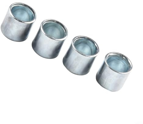 Durashmall 10mm Alloy Bearing Spacer for Scooter Skateboard Inline Skates and for QUAD Skates Fits 8mm Axles Between 608 Bearings Steel Material Black or Silver Options Pack of 4 or 8 D(Silver 4pcs)