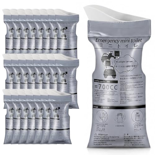 VIVIIHOO 24 x urinpåsar för resor, engångs-toalettväska med superabsorberare, 700 ml nödurinal för män och kvinnor, kisspåse för bilcamping utomhus