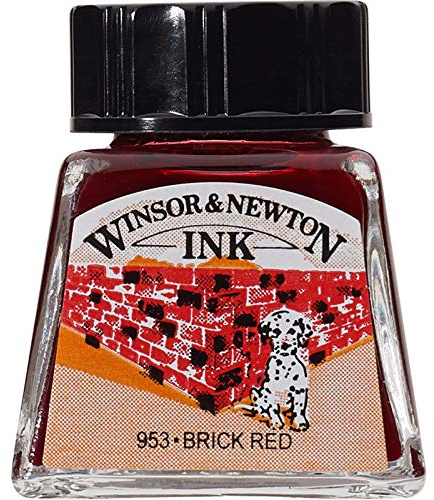 Winsor & Newton 14ml Drawing Ink Bottle - Brick Red