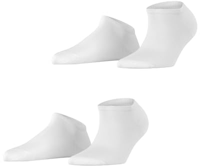 ESPRIT Uni Multipack W Sn coton unies 2 paires, Chaussettes basses Femme, Blanc White 2000, 39-42