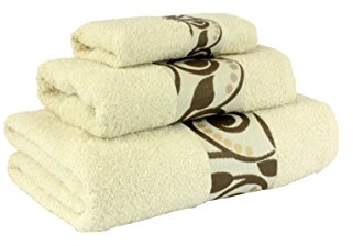 Flor De Algodón Set Toalla 3 Uds. Dora 400 G Crema 30X50/ 50X100/ 100X150 cm
