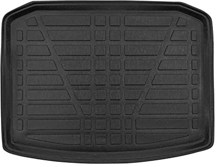 J&J AUTOMOTIVE | Tapis De Coffre sur Mesure pour Karoq 2WD Depuis 2018, (avec Jeu d'outils pour Plancher inférieur, Non Compatible avec la Version 4x4). Noir Antidérapant Bord Haut Toutes Saisons